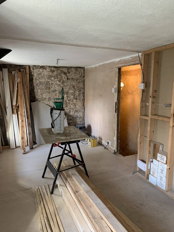 image shows: Renovation of stone cottage in Catbrook