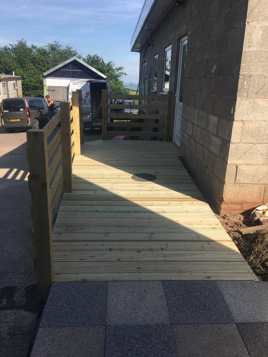 An image of wooden disabled access ramp decking st arvans  goes here.