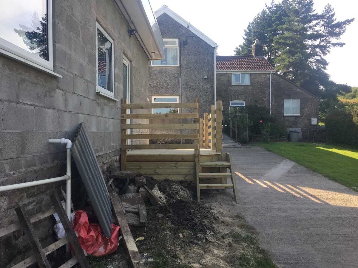 Image of wooden disabled access ramp decking st arvans 