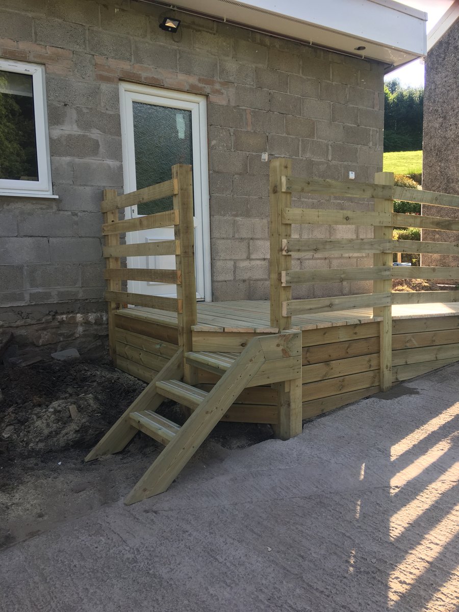 image shows: wooden disabled access ramp decking st arvans 